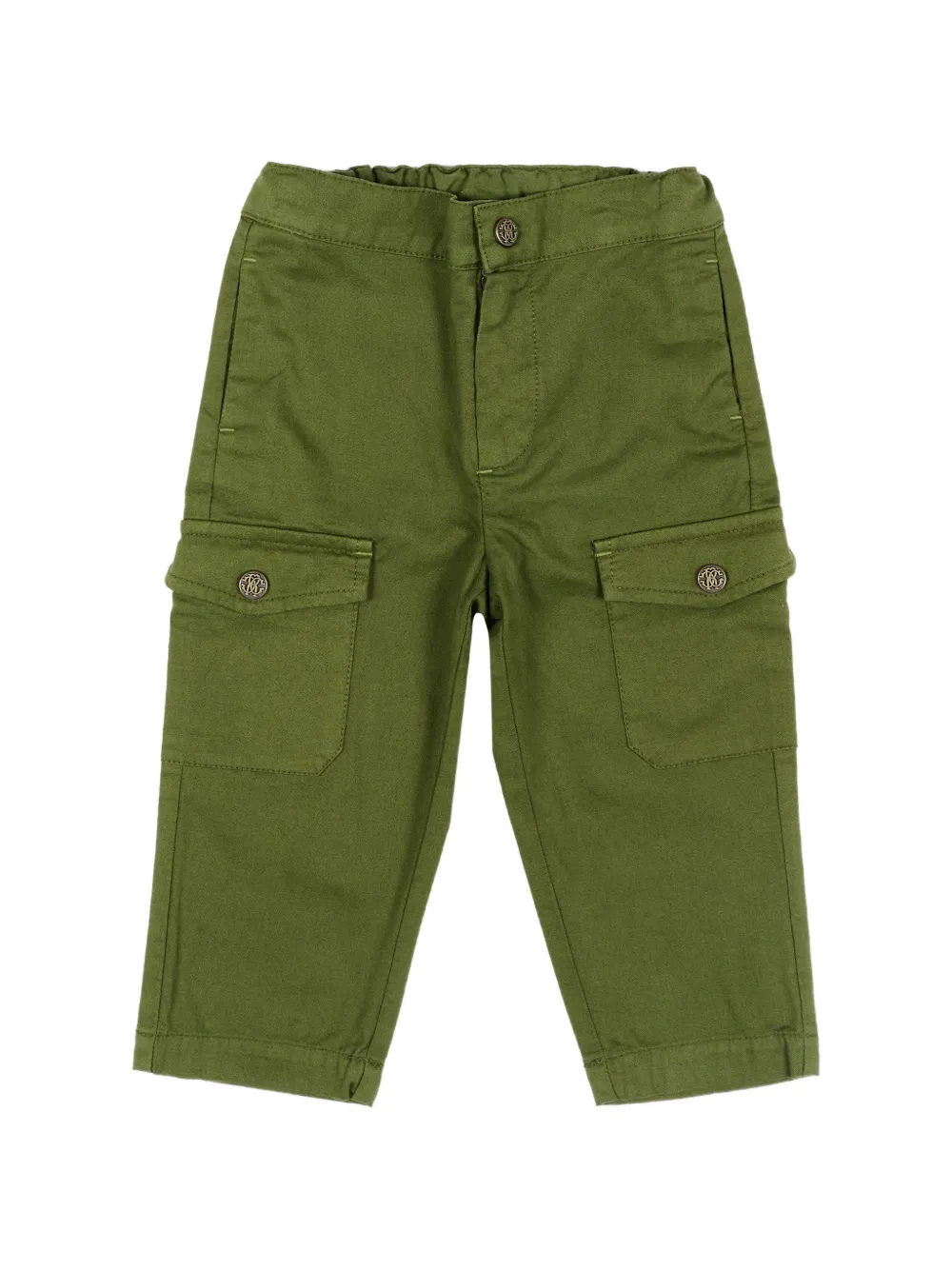 Roberto Cavalli Junior buttoned cargo pants - Verde