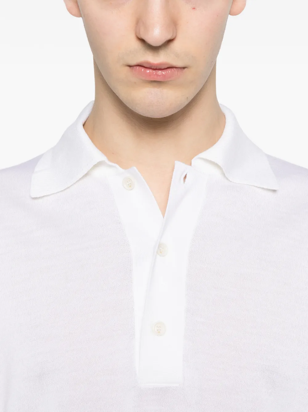 AMI Paris Ami de Coeur wollen poloshirt Wit