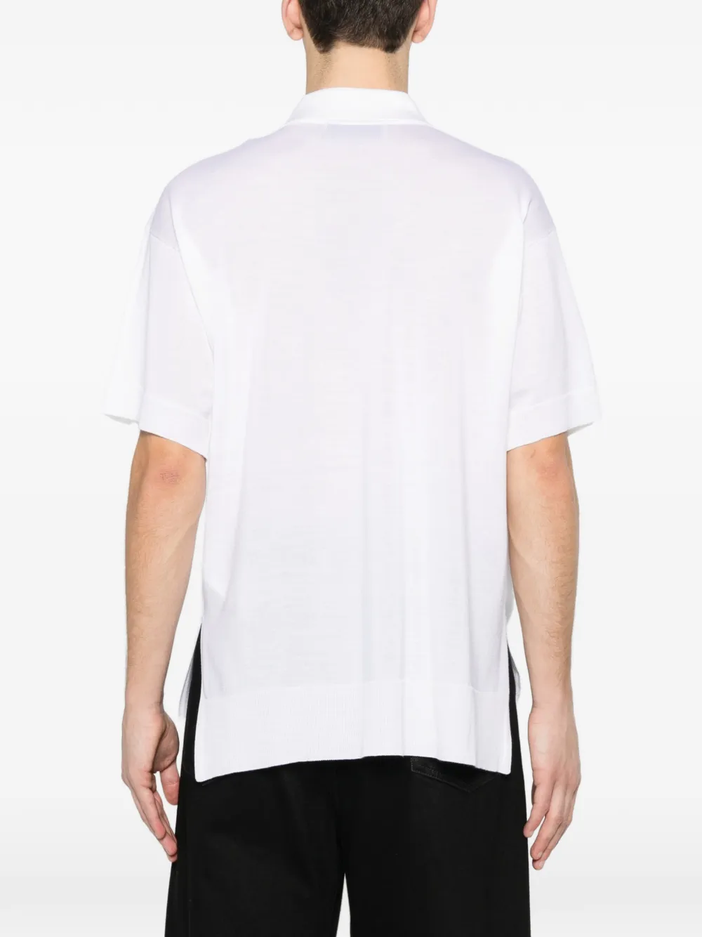 AMI Paris Ami de Coeur wollen poloshirt Wit