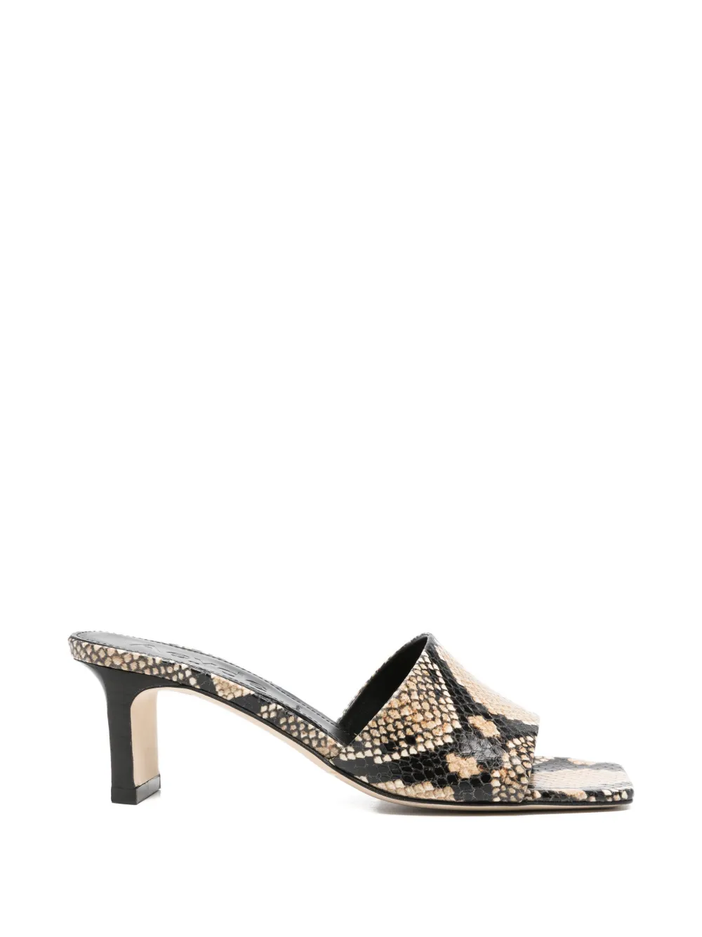 Aeyde Jessie snakeskin-print sandals Beige