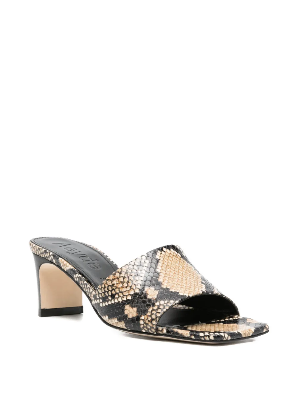 Aeyde Jessie snakeskin-print sandals Beige