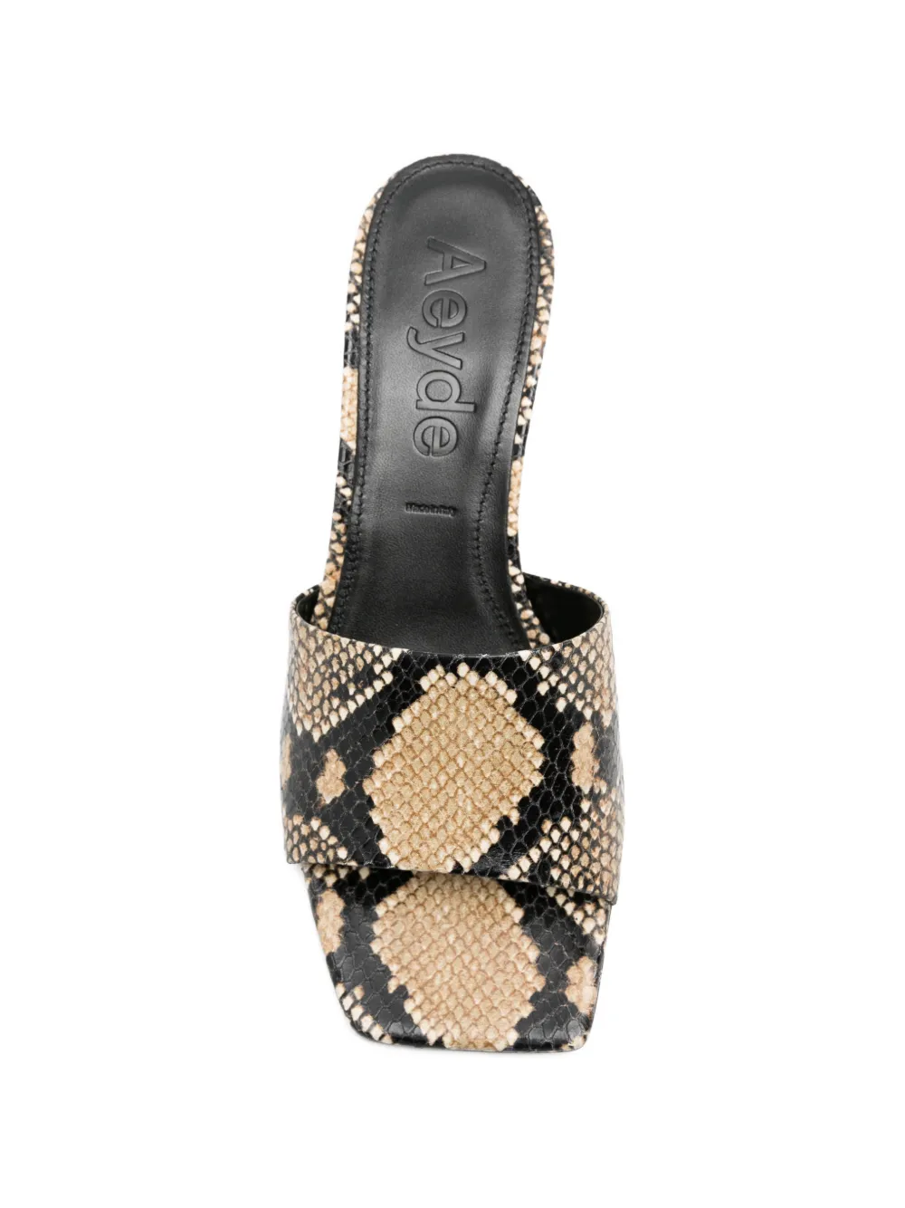 Aeyde Jessie snakeskin-print sandals Beige