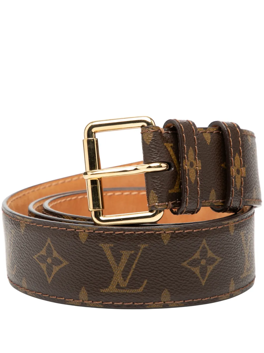 Louis Vuitton Pre-Owned Cintura con monogramma 2007 - Marrone