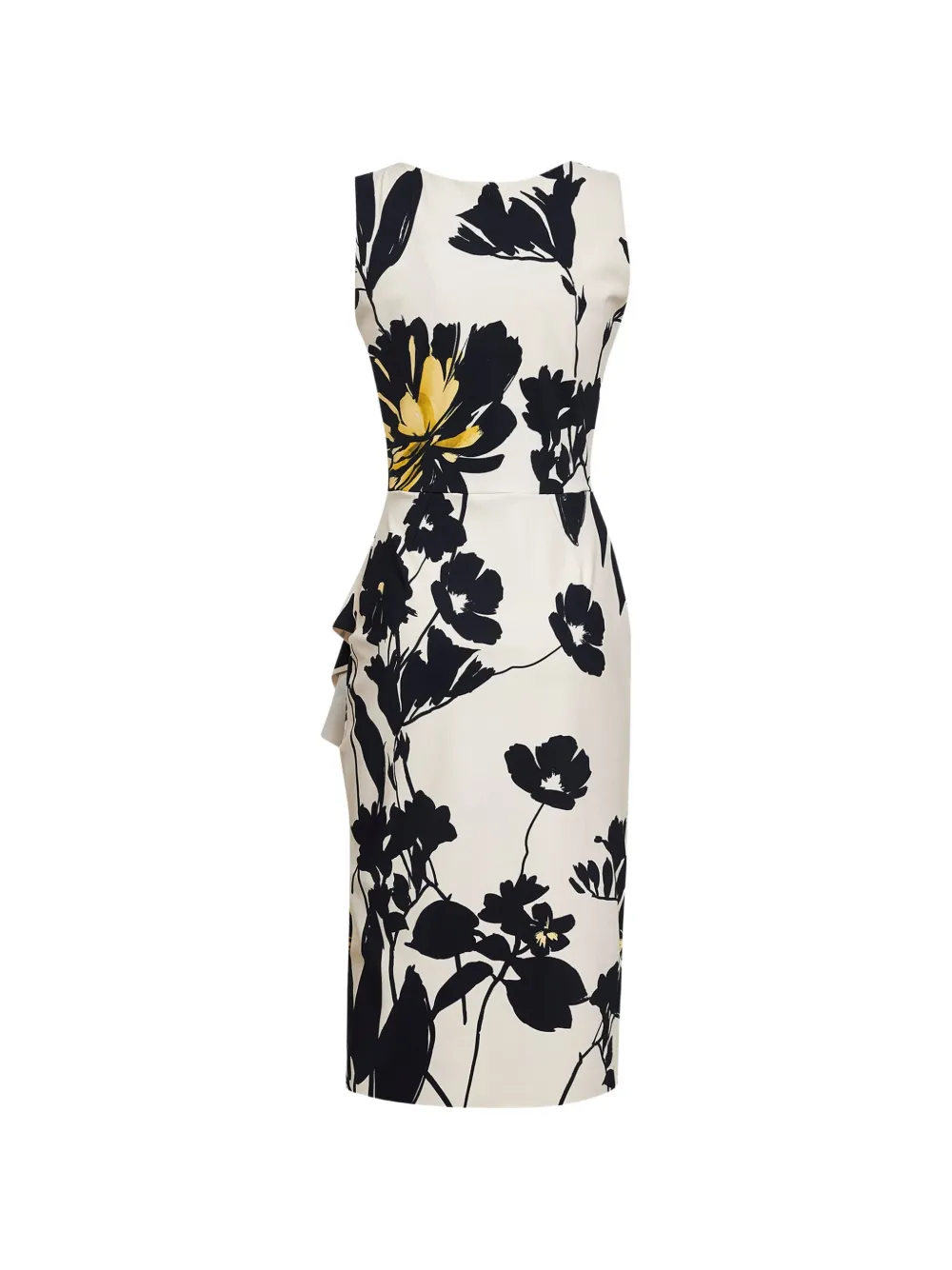 CHIARA BONI La Petite Robe Midi-jurk met bloemenprint Beige