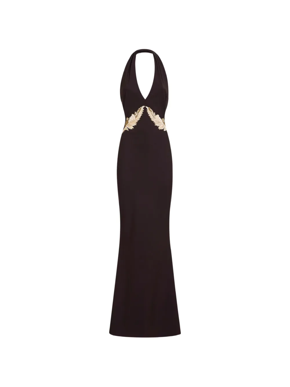 CHIARA BONI La Petite Robe halterneck maxi dress - Marrone