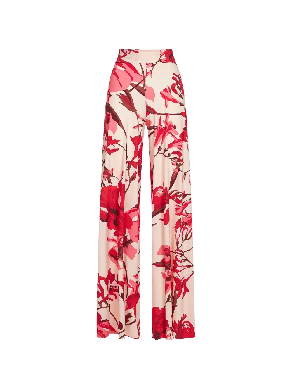 CHIARA BONI La Petite Robe floral-print high-waisted trousers - Rosso