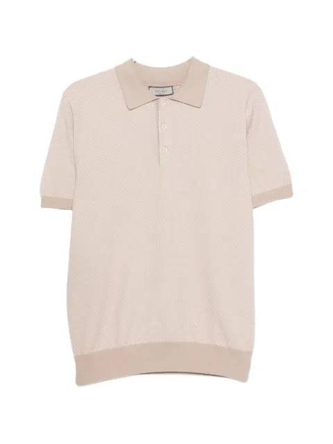 Canali textured polo shirt