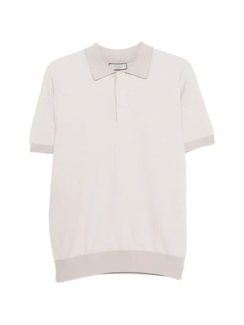 Canali textured polo shirt