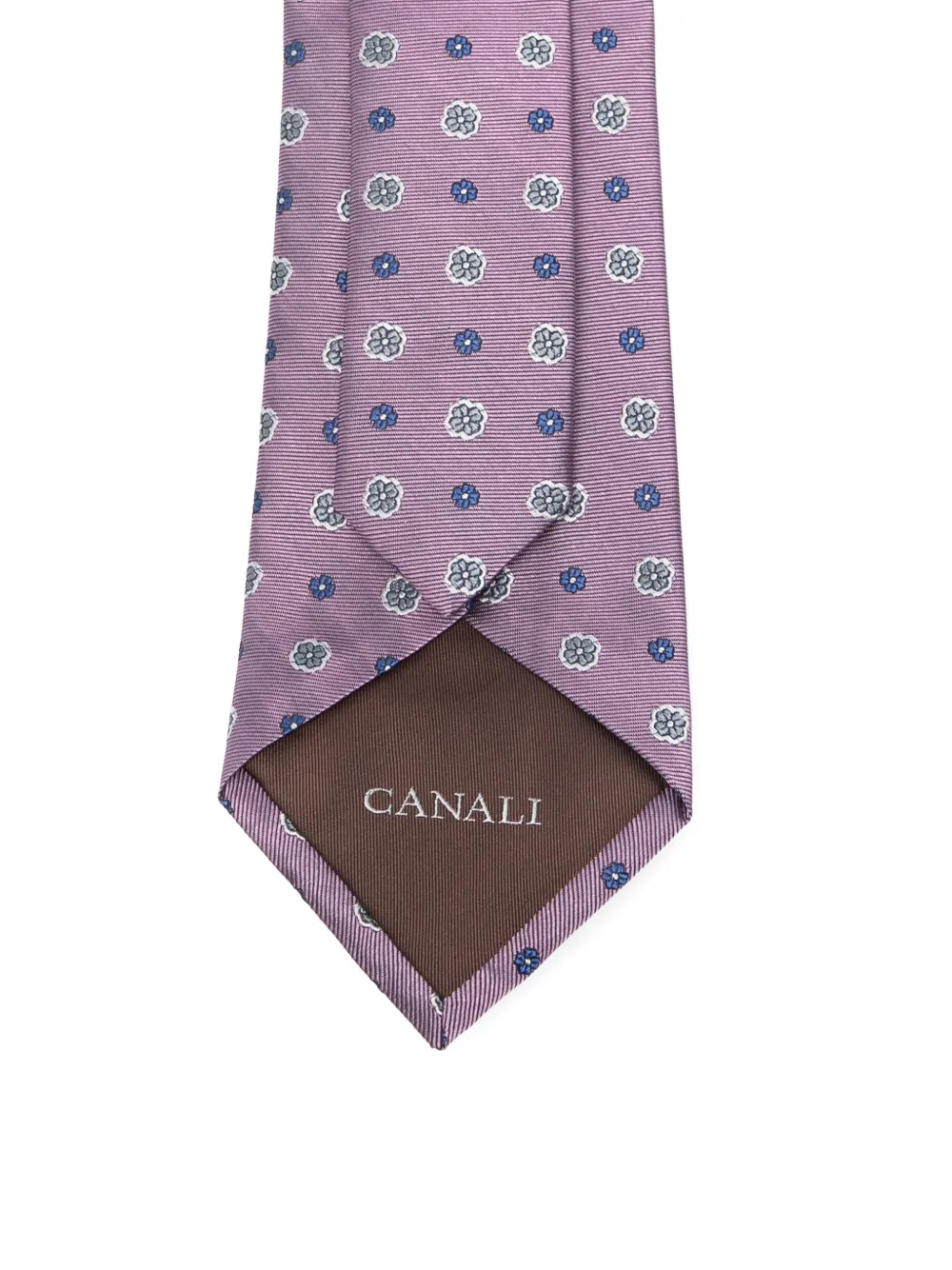  Canali Floral Tie - Purple 