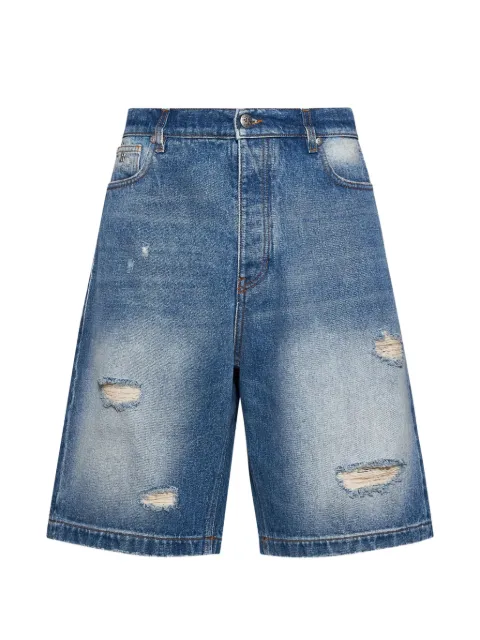 John Richmond distressed denim shorts