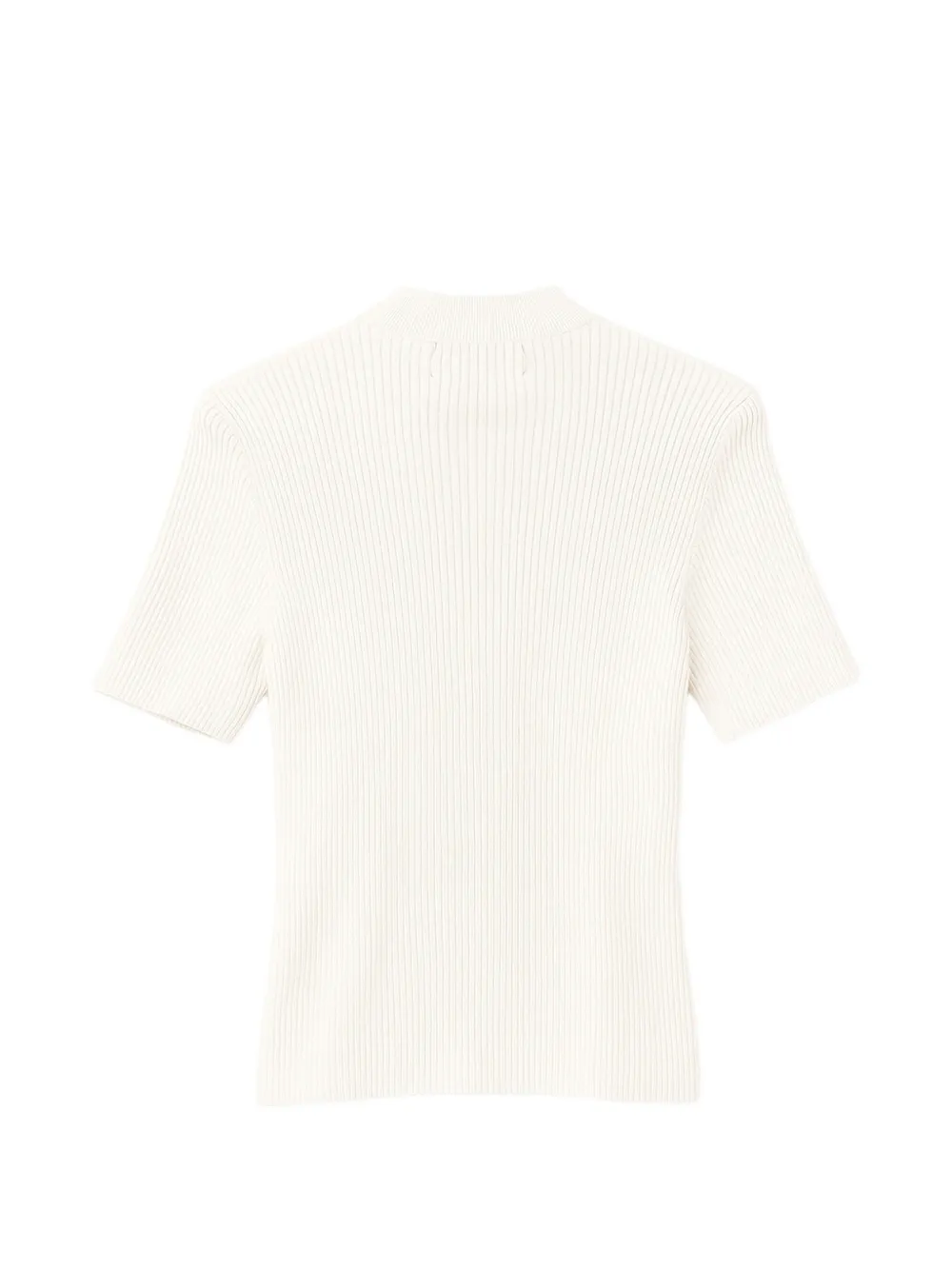  John Richmond Ribbed Short-sleeve Top - Neutrals 