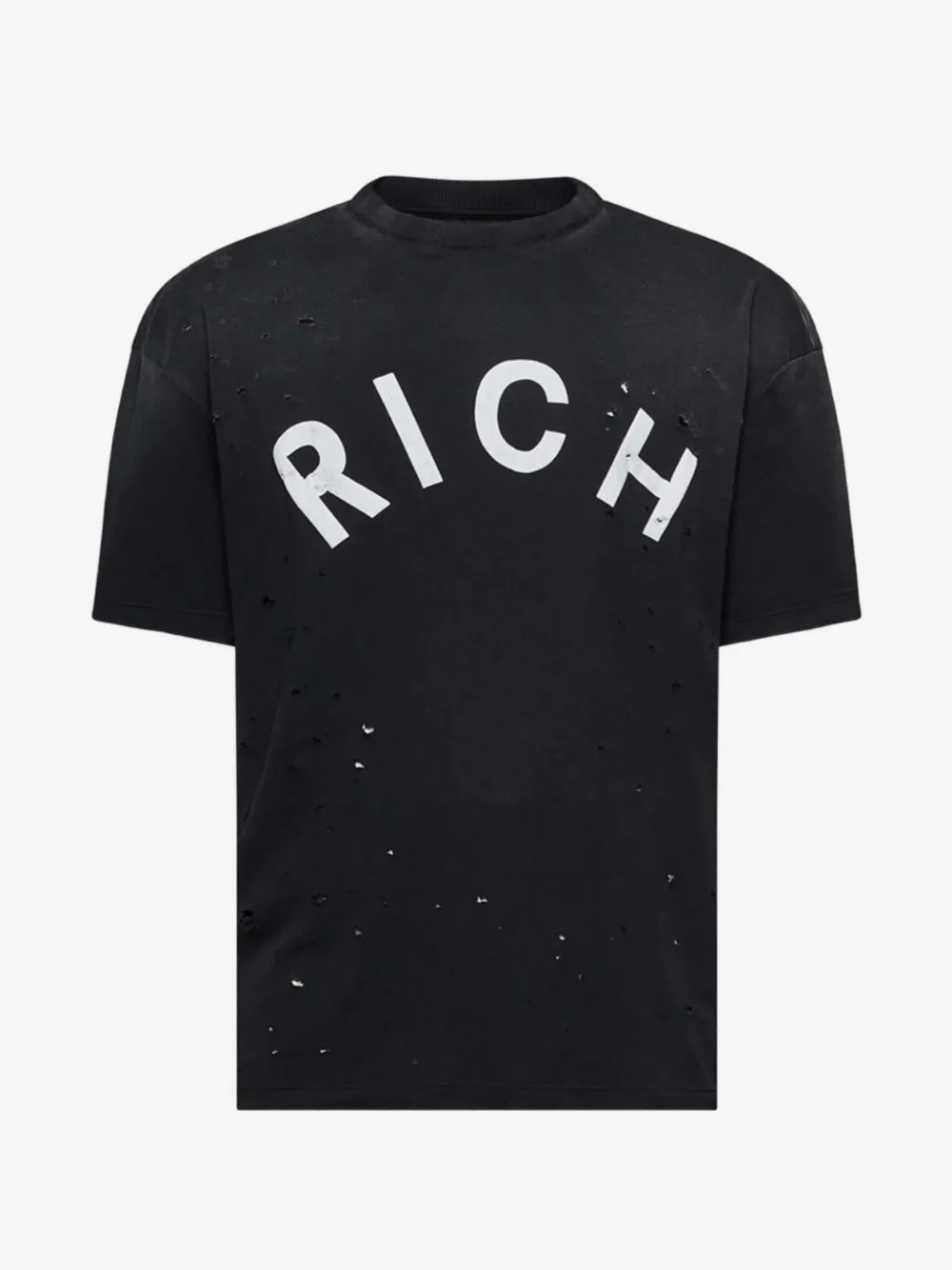 John Richmond destroyed T-shirt | Black | Image 1