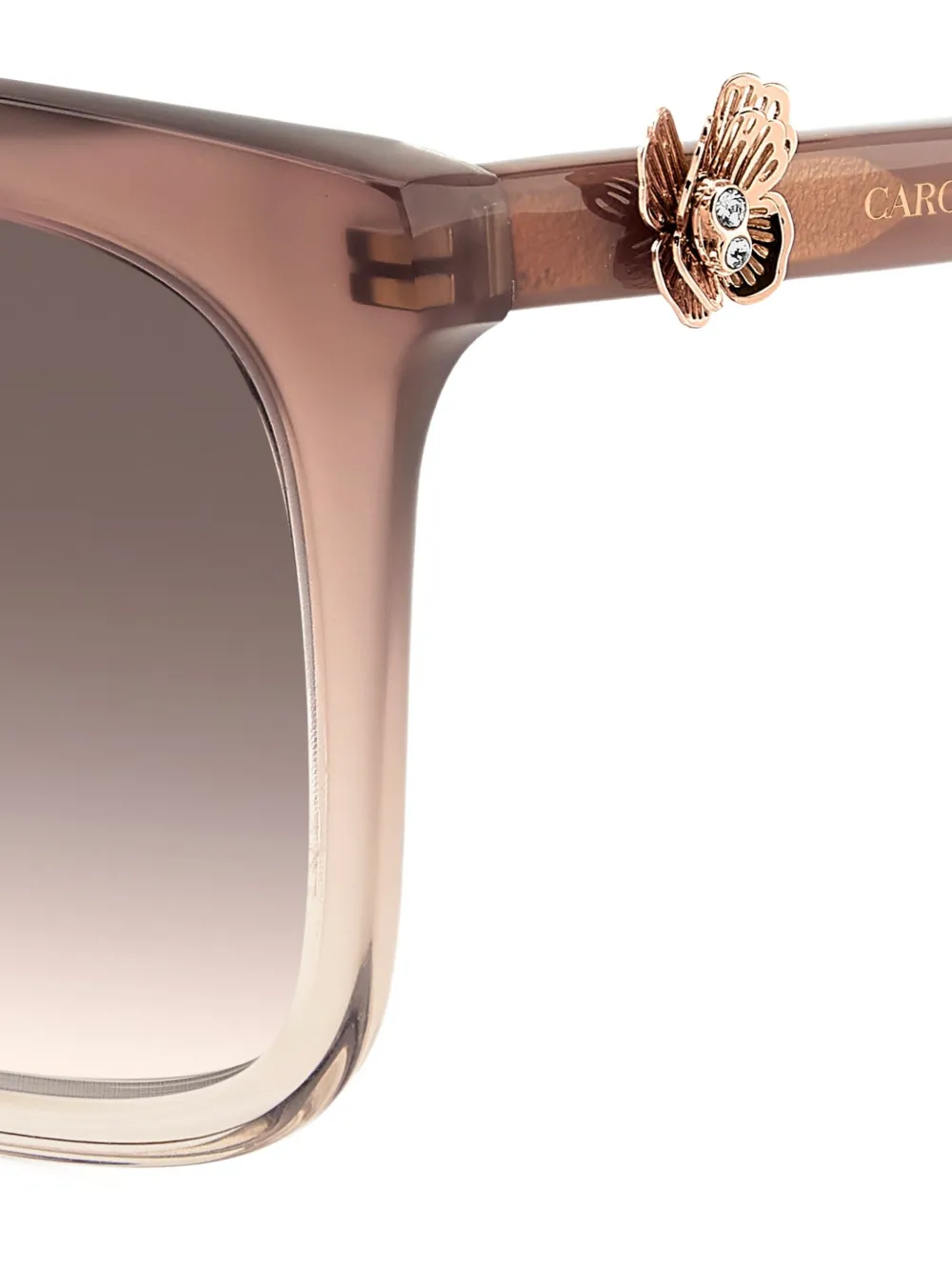 Carolina Herrera Zonnebril met geometrisch montuur Bruin