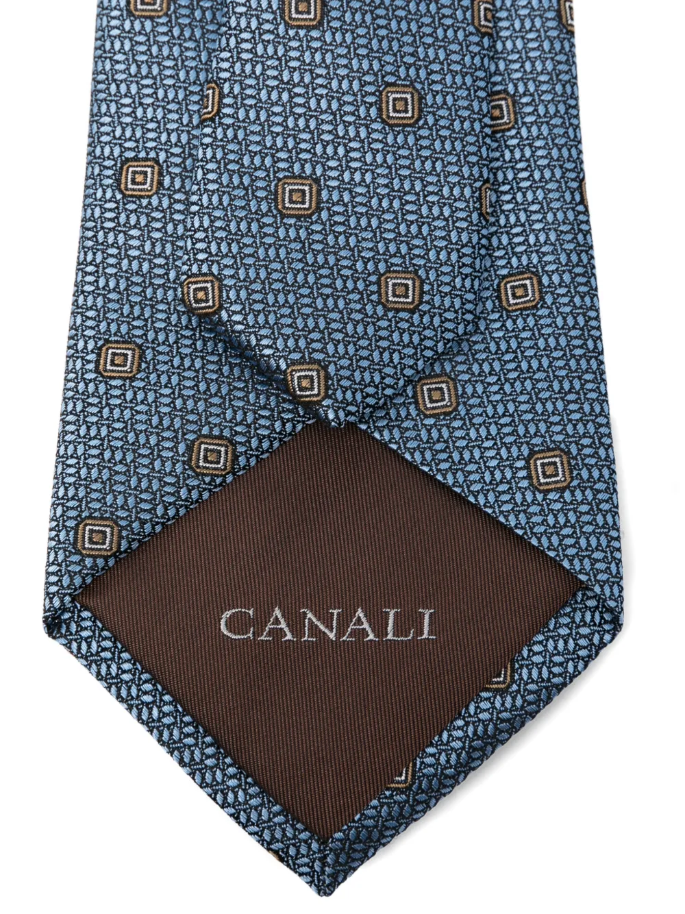  Canali Patterned Tie - Blue 