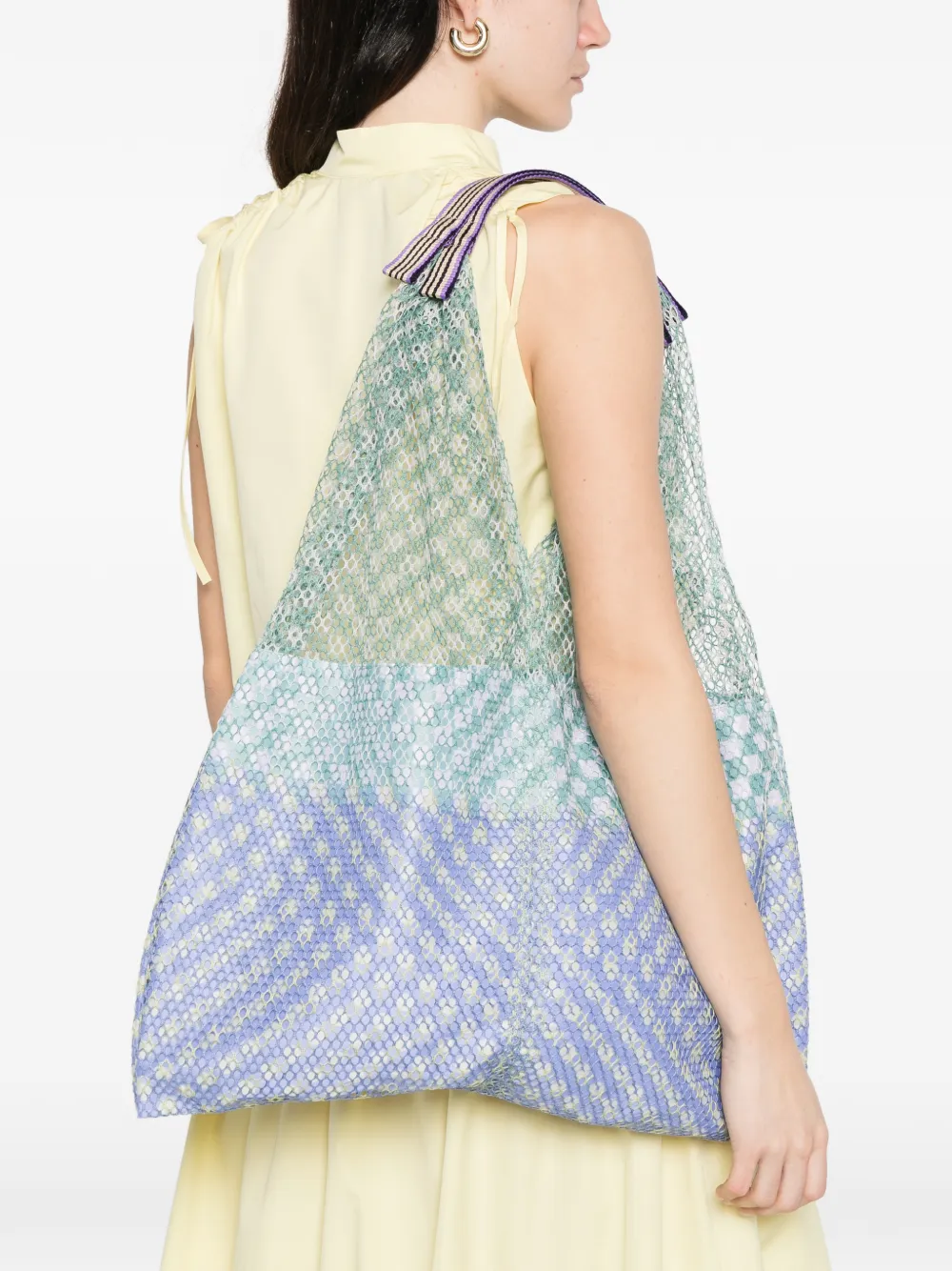  épice Net-print Tote Bag - Green 