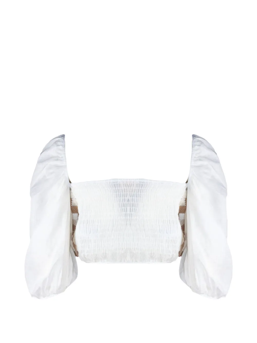 Pho Firenze Geometric Bustier Top - White 