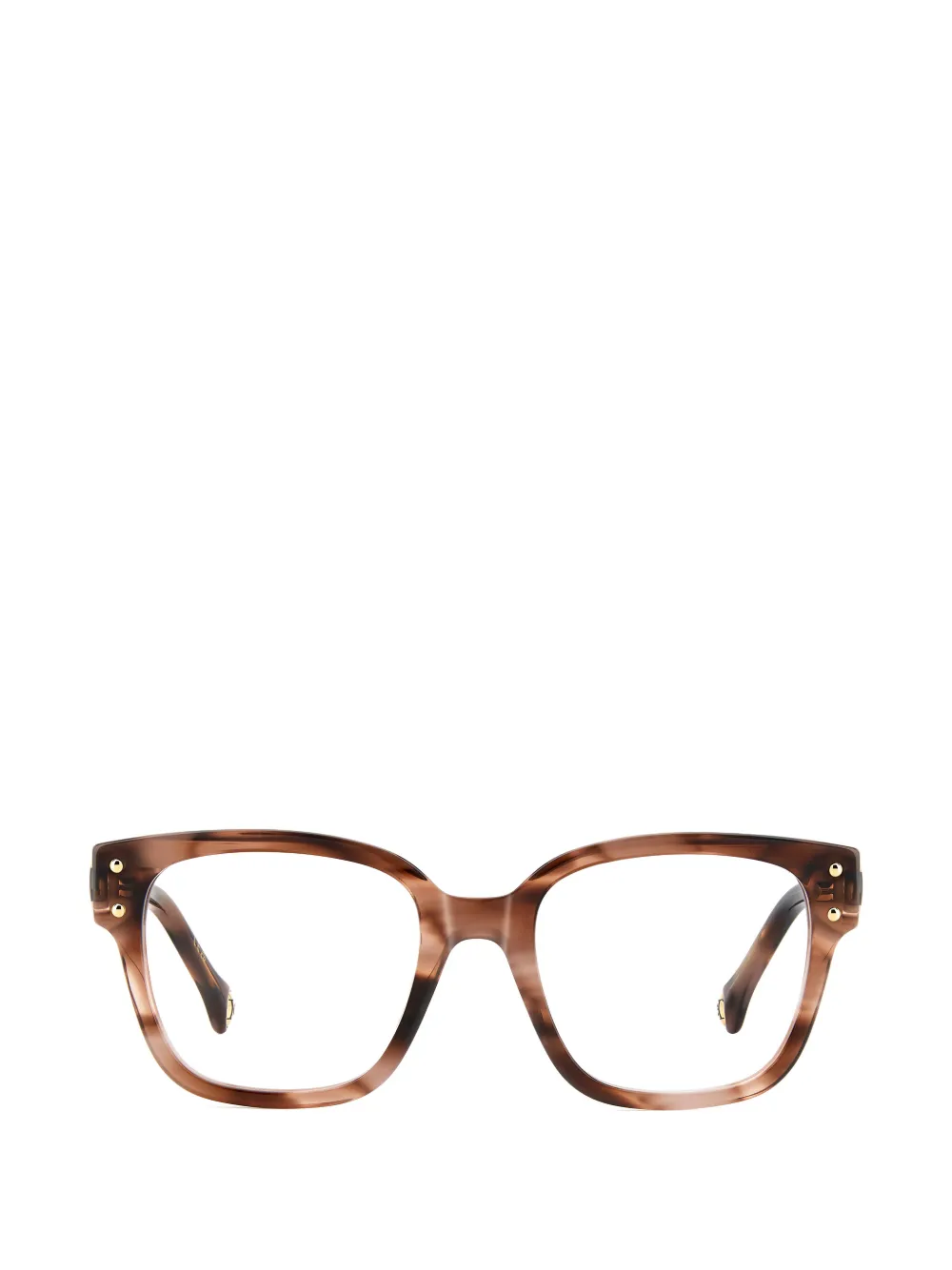 Carolina Herrera logo-detail glasses - Marrone