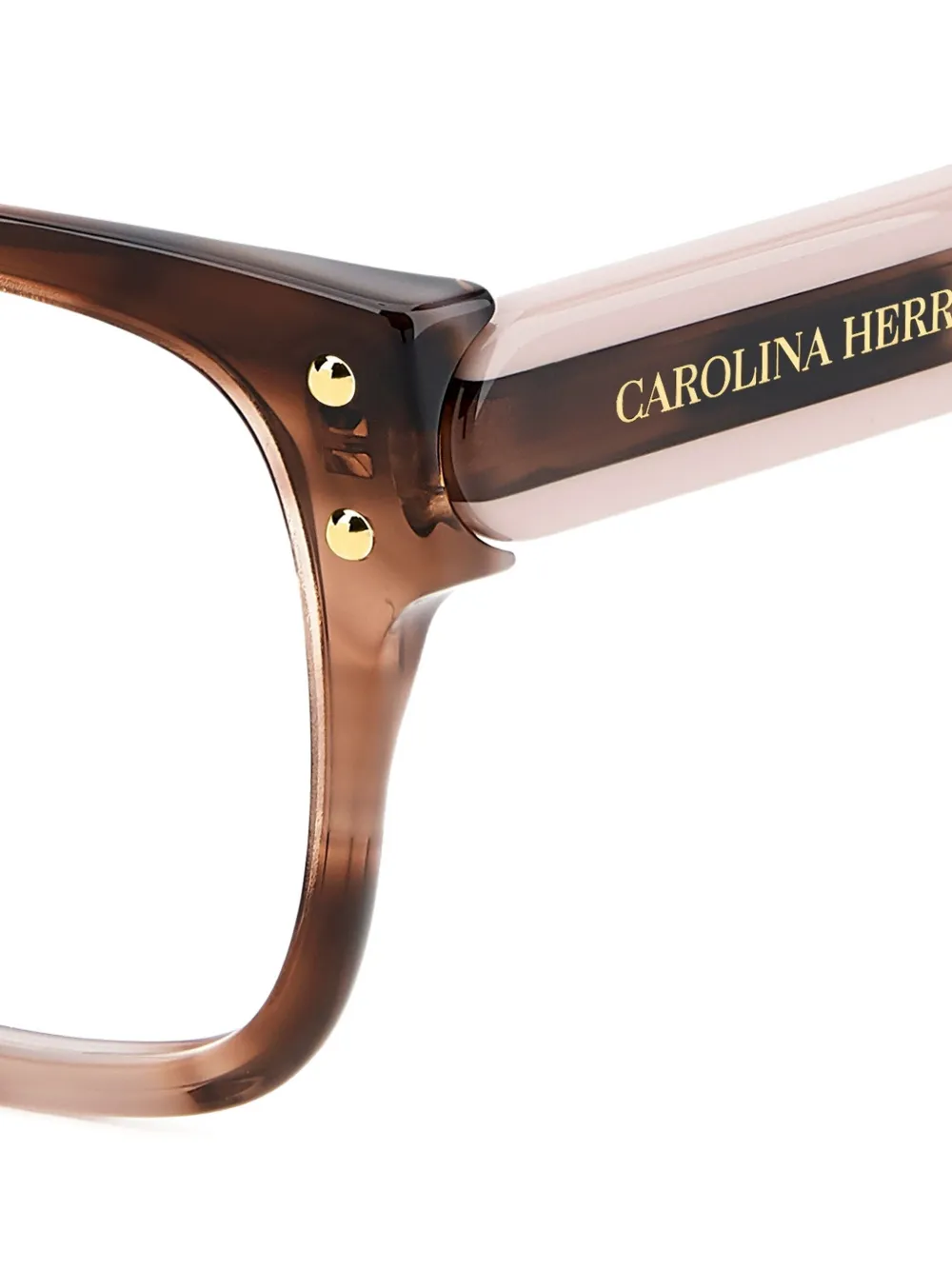 Carolina Herrera Bril met logodetail Bruin
