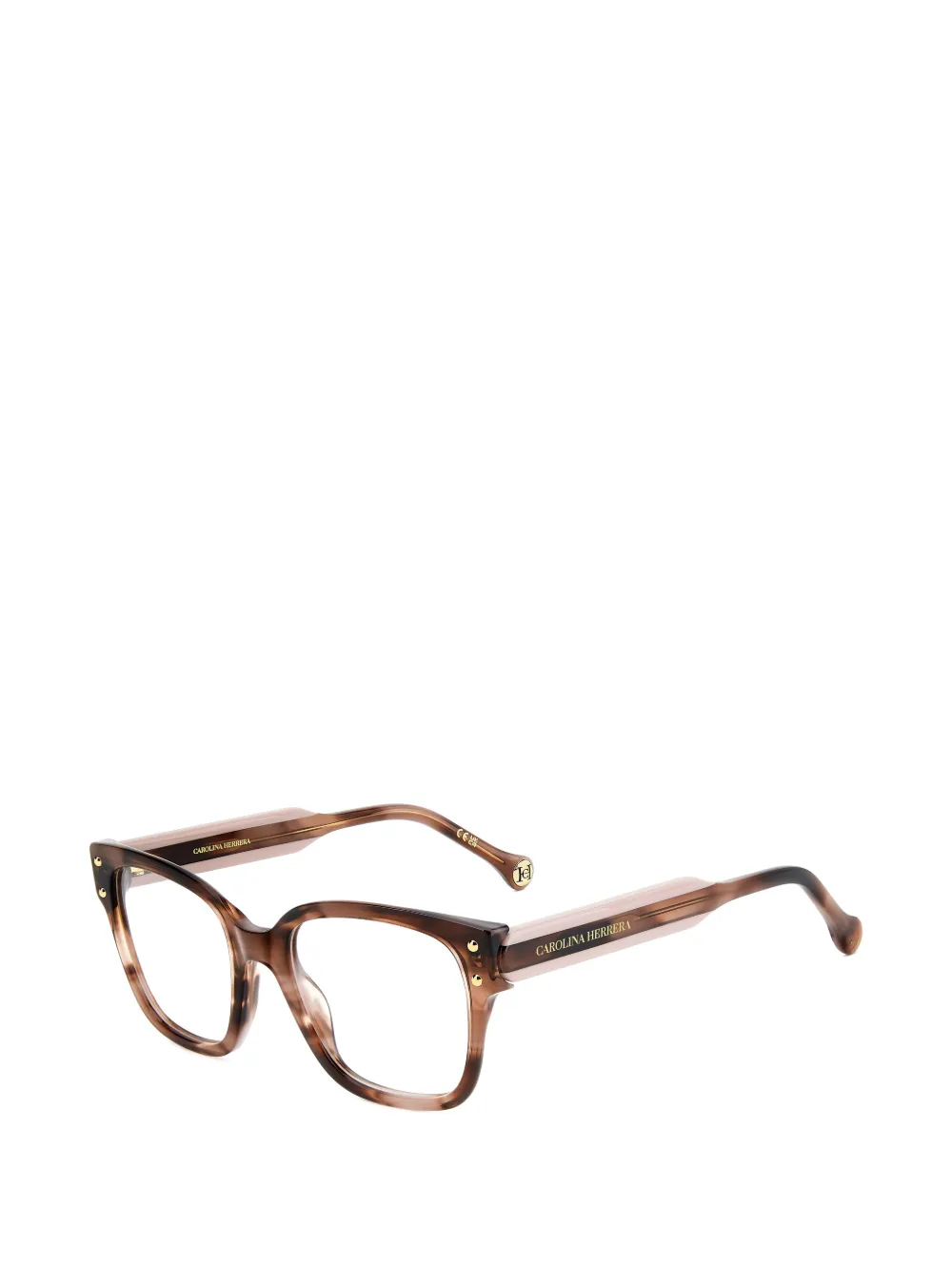 Carolina Herrera Bril met logodetail Bruin