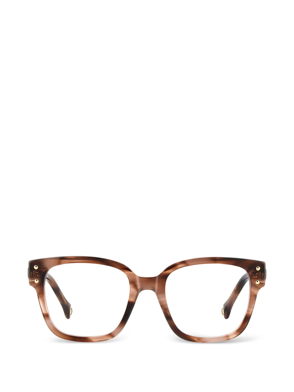 Carolina Herrera logo-detail glasses - Marrone