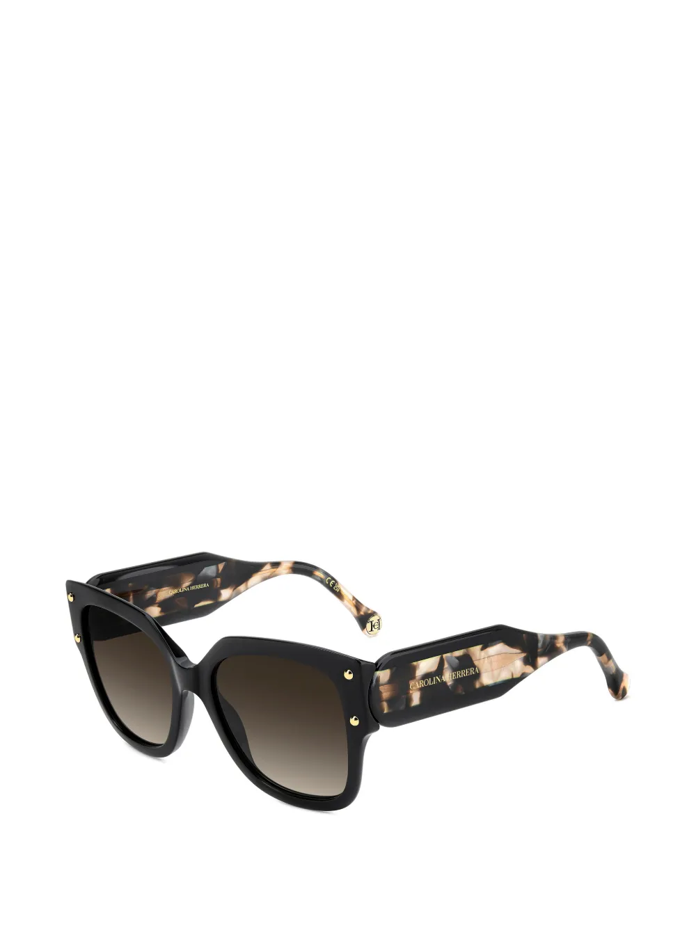  Carolina Herrera Studded Square-frame Sunglasses - Black 