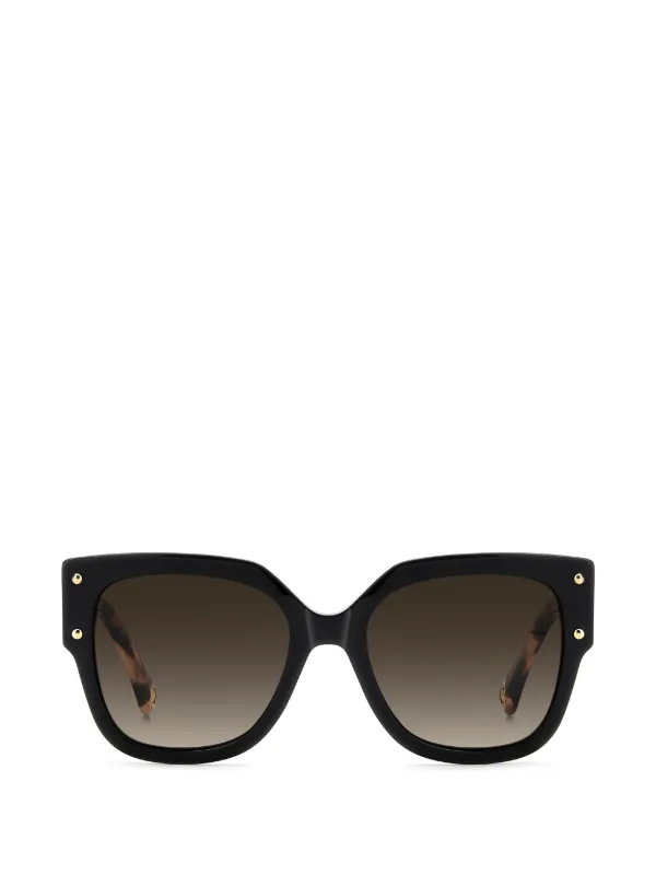 Carolina Herrera Studded Square-frame Sunglasses in Black
