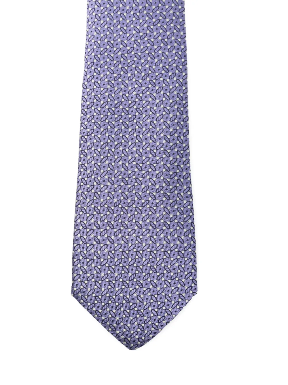  Canali Patterned Tie - Purple 