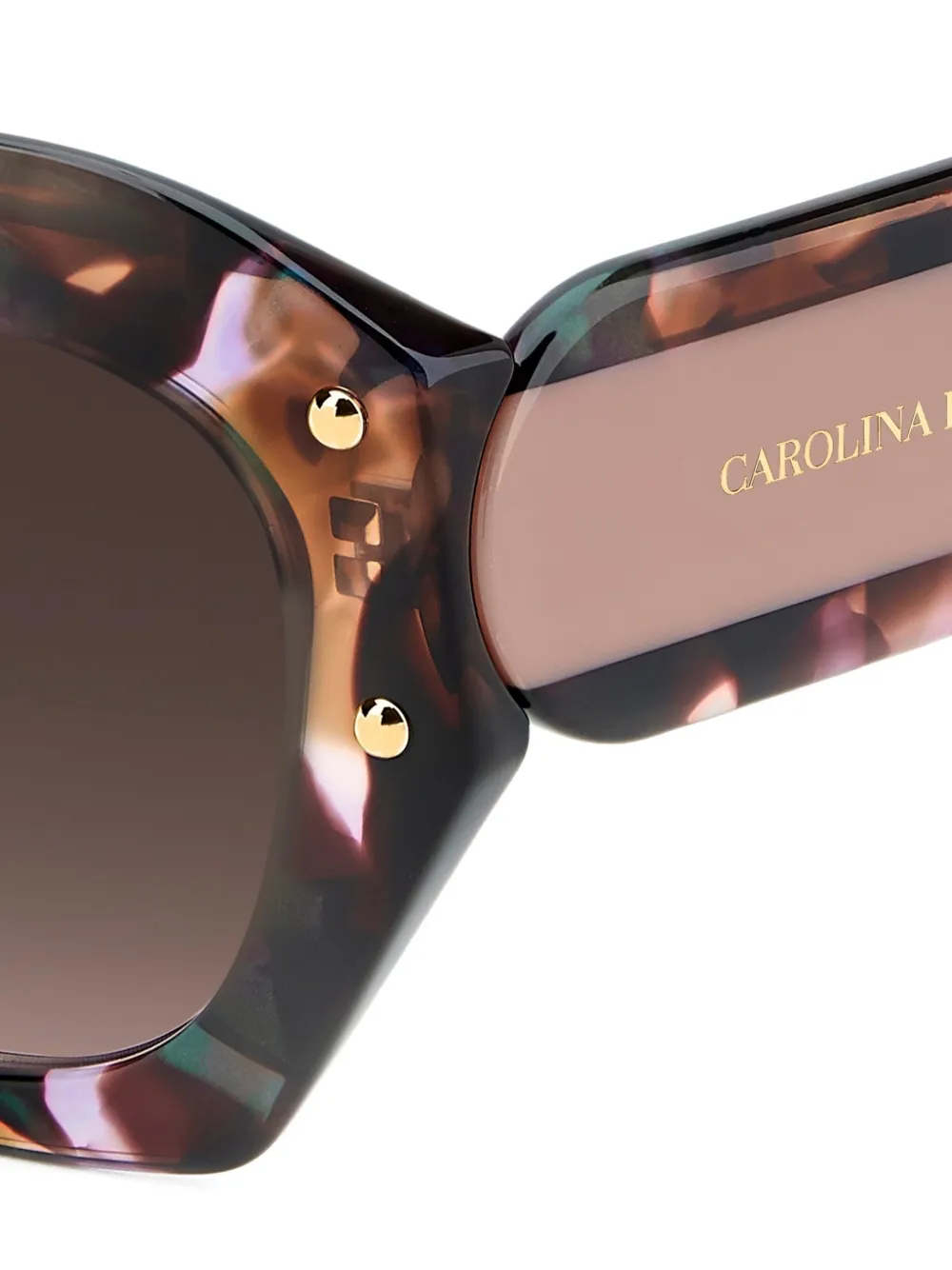  Carolina Herrera Geometric-frame Sunglasses - Brown 