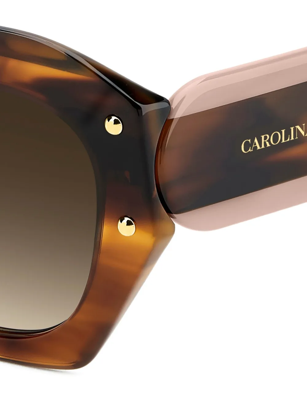  Carolina Herrera Geometric-frame Sunglasses - Brown 