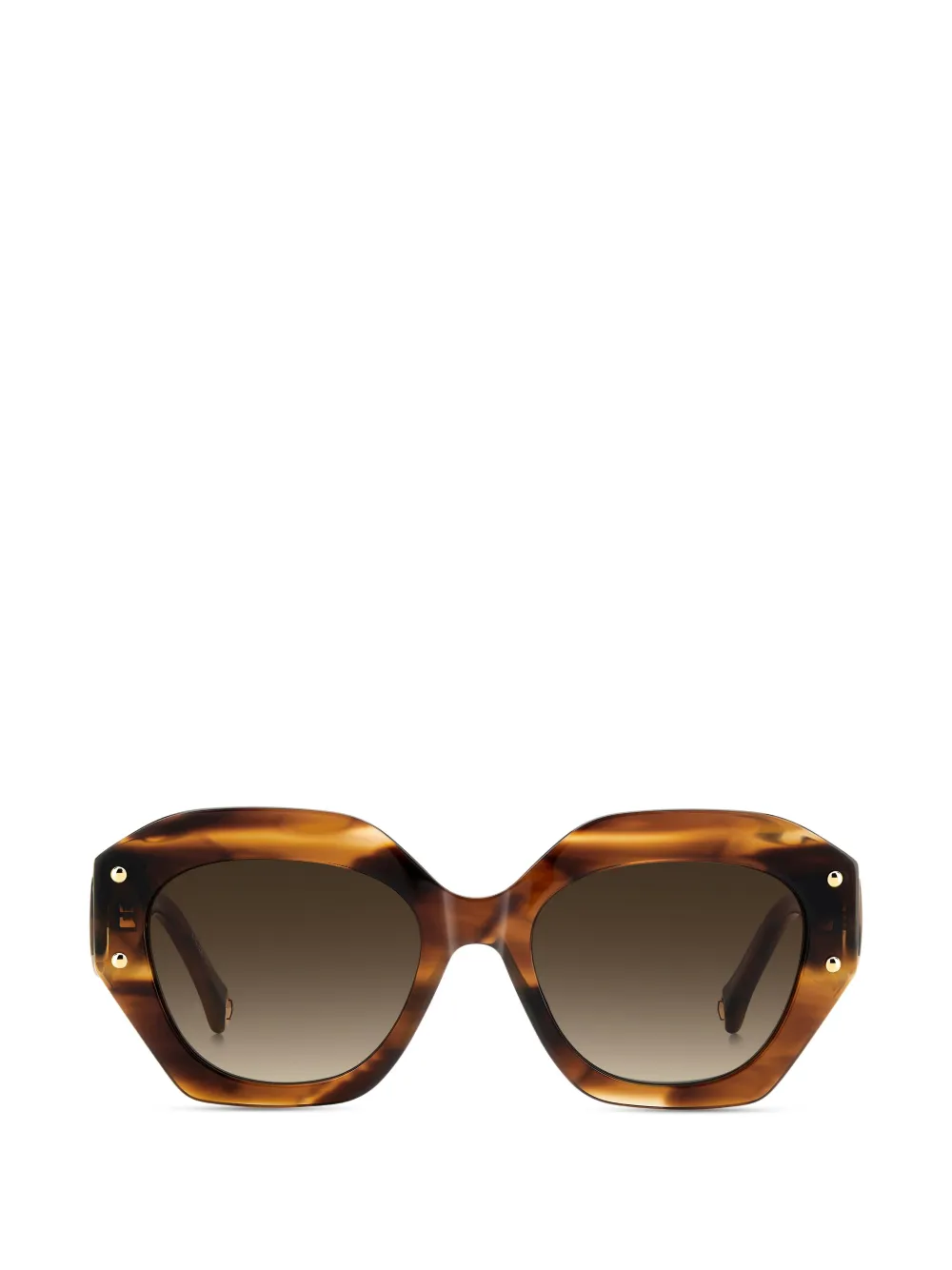 Carolina Herrera geometric-frame sunglasses - Marrone