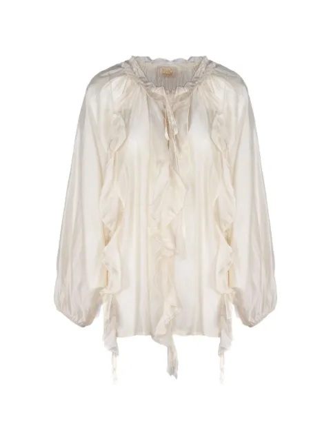 PHO FIRENZE ruffled gathered blouse