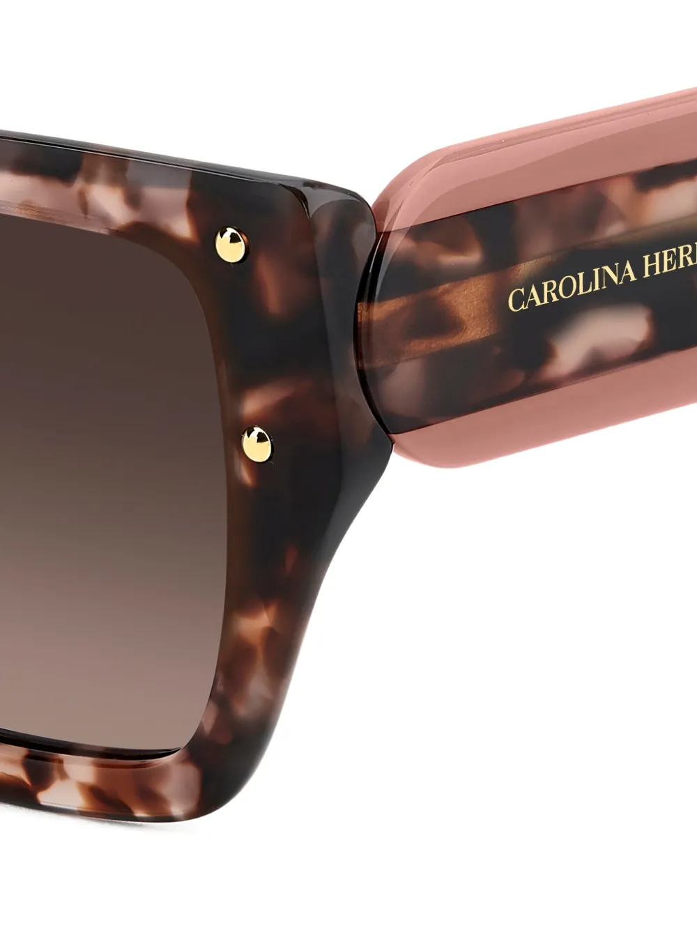 Carolina Herrera Zonnebril met geometrisch montuur Bruin