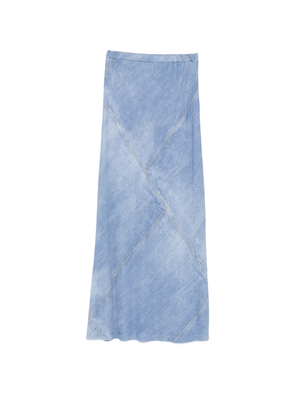 Monica Sarti jeans-print maxi skirt - Blau