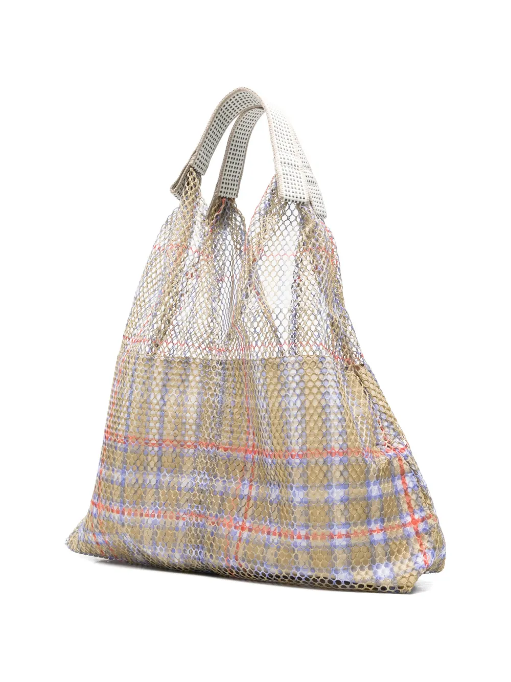  épice Plaid Net Tote Bag - Neutrals 