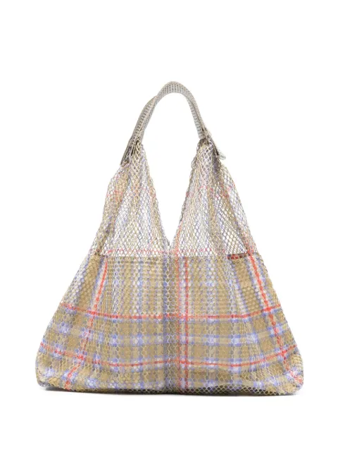 Épice plaid net tote bag
