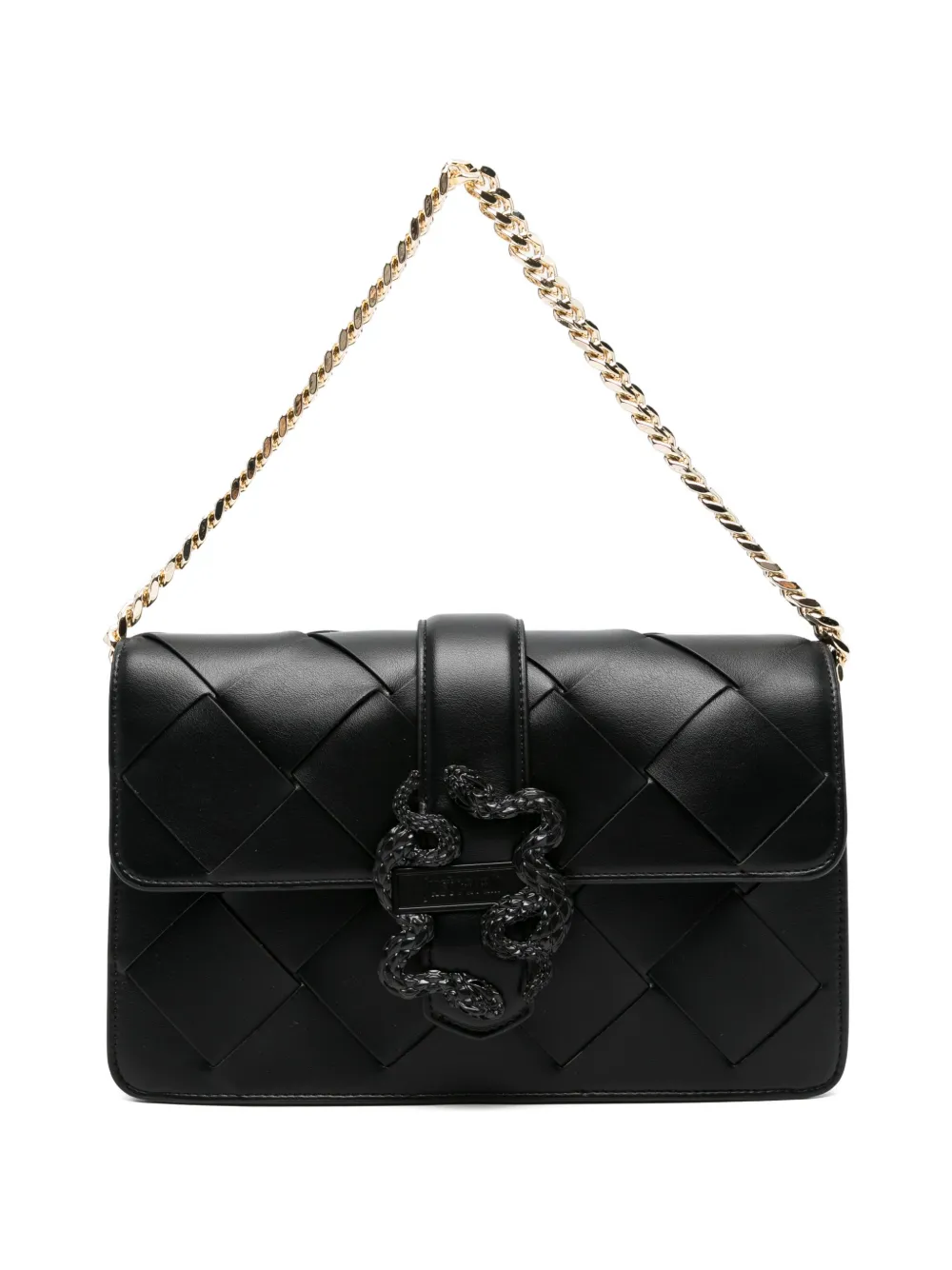 Just Cavalli woven buckle tote bag - Nero