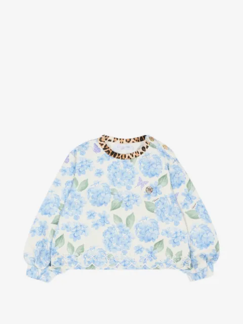 Roberto Cavalli Junior floral-print sweatshirt