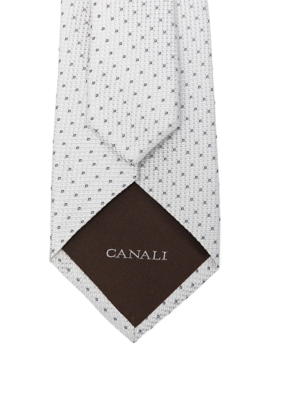  Canali Patterned Tie - Grey 