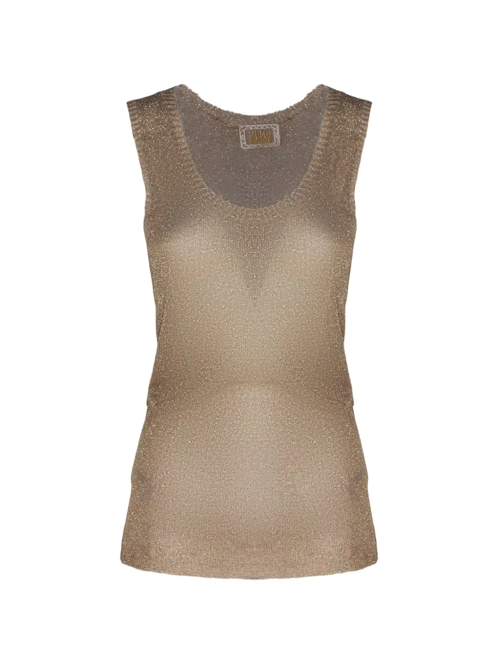 PHO FIRENZE round-neck sleeveless top - Oro