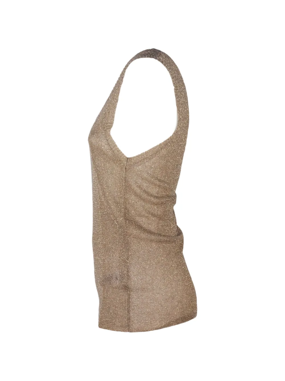  Pho Firenze Round-neck Sleeveless Top - Gold 