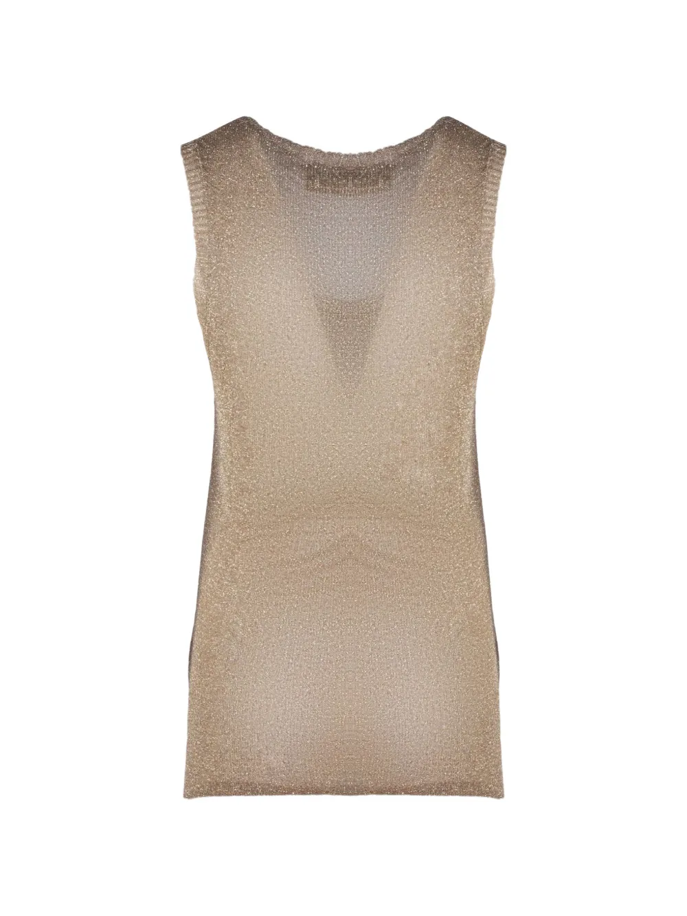  Pho Firenze Round-neck Sleeveless Top - Gold 