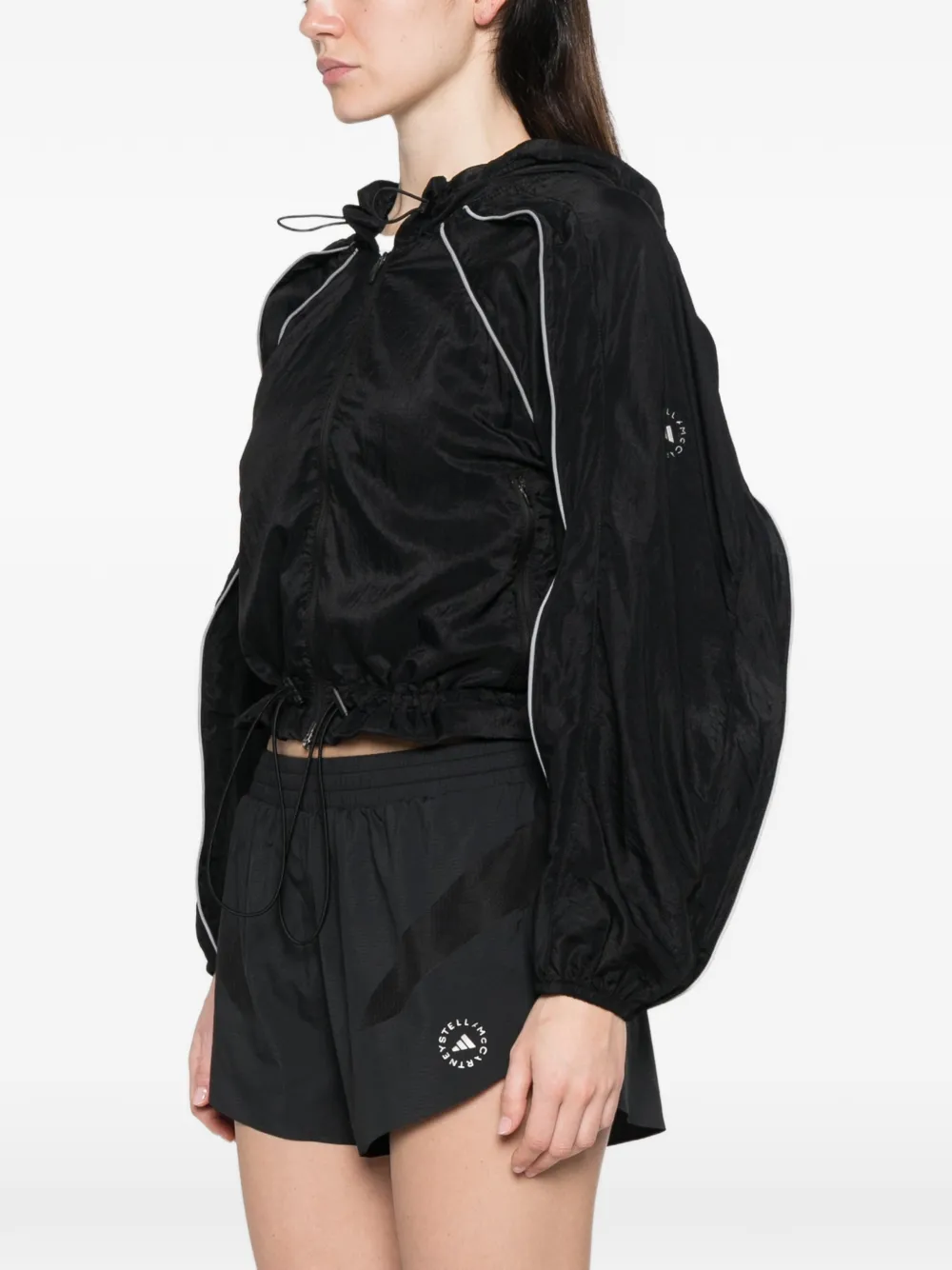 adidas by Stella McCartney Jack met capuchon Zwart