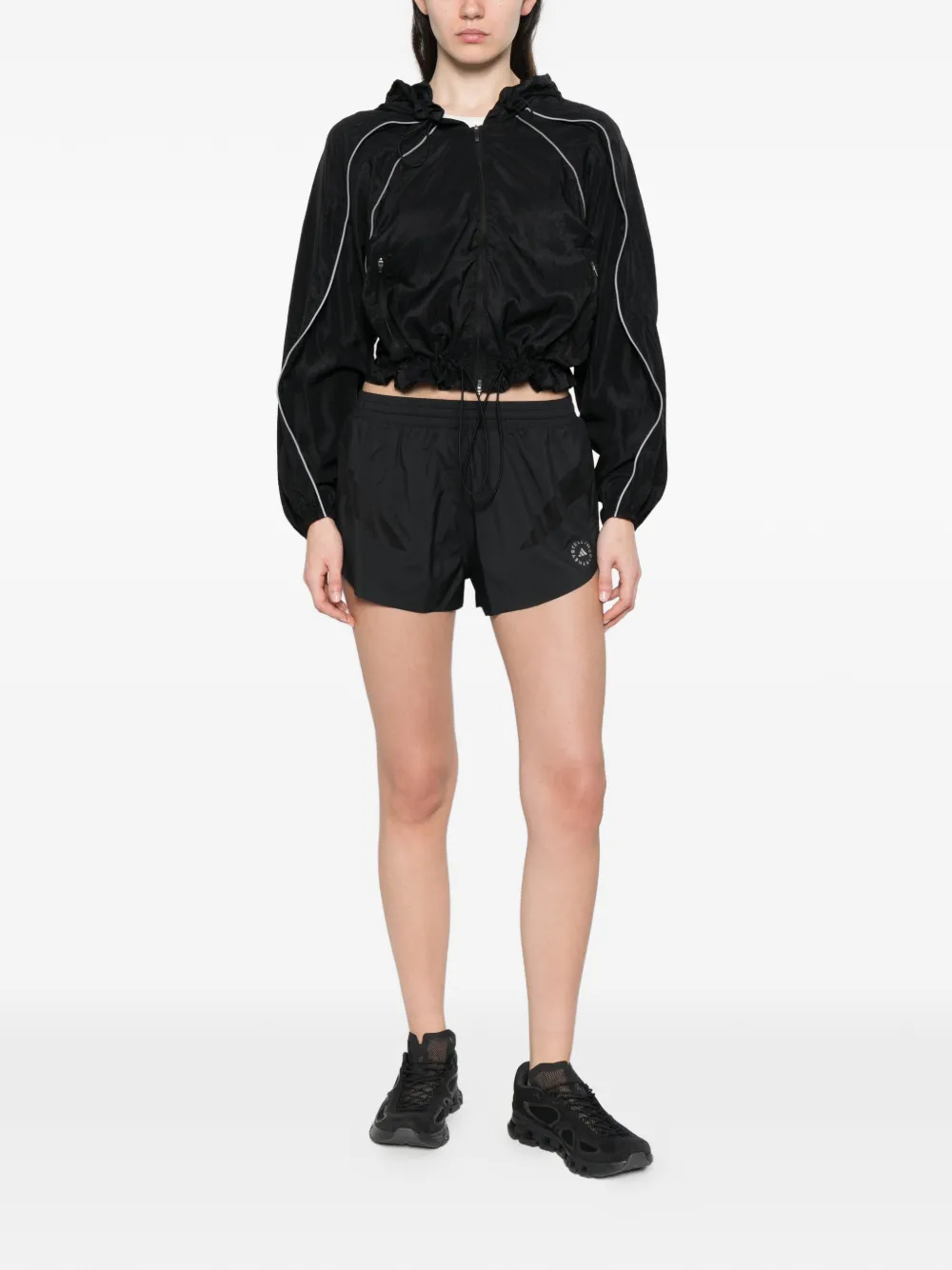 adidas by Stella McCartney Jack met capuchon Zwart