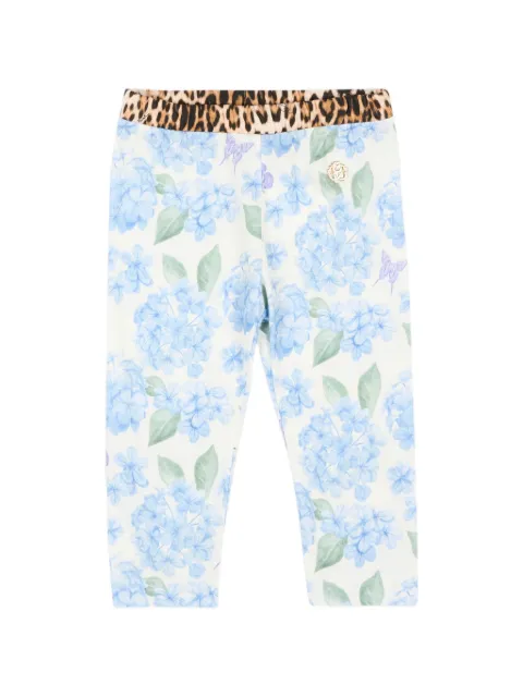 Roberto Cavalli Junior leggins con estampado floral