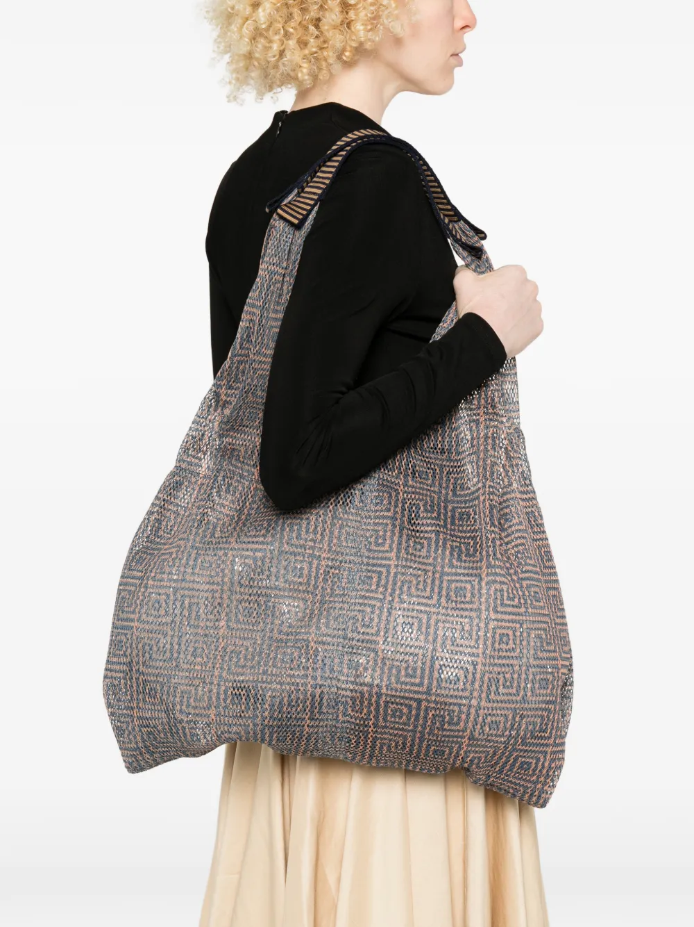  épice Pattern Tote Bag - Blue 