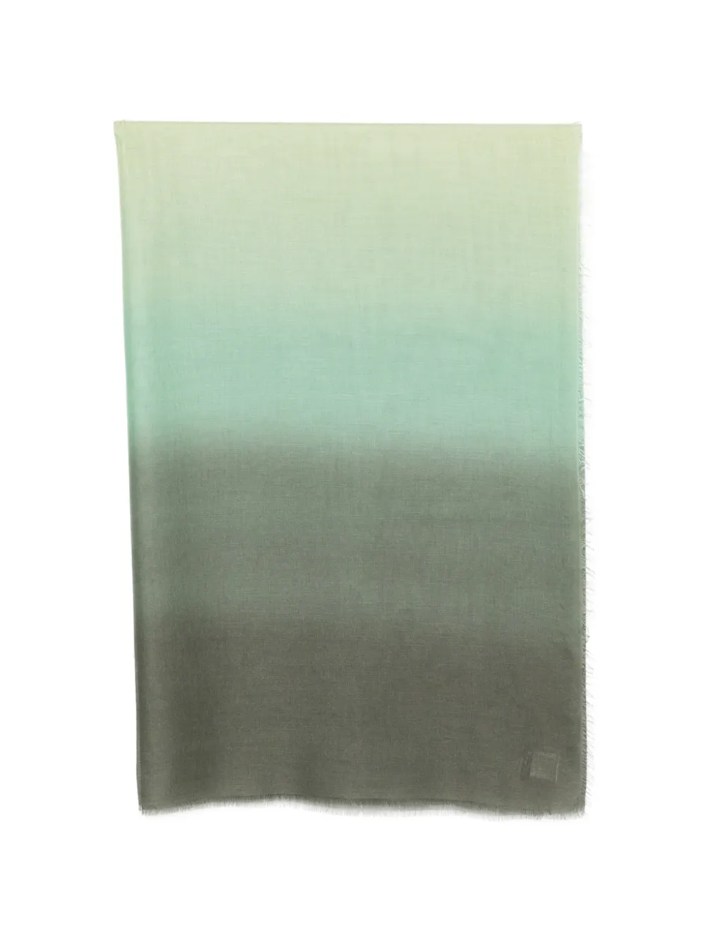Faliero Sarti fringed dégradé scarf - Verde