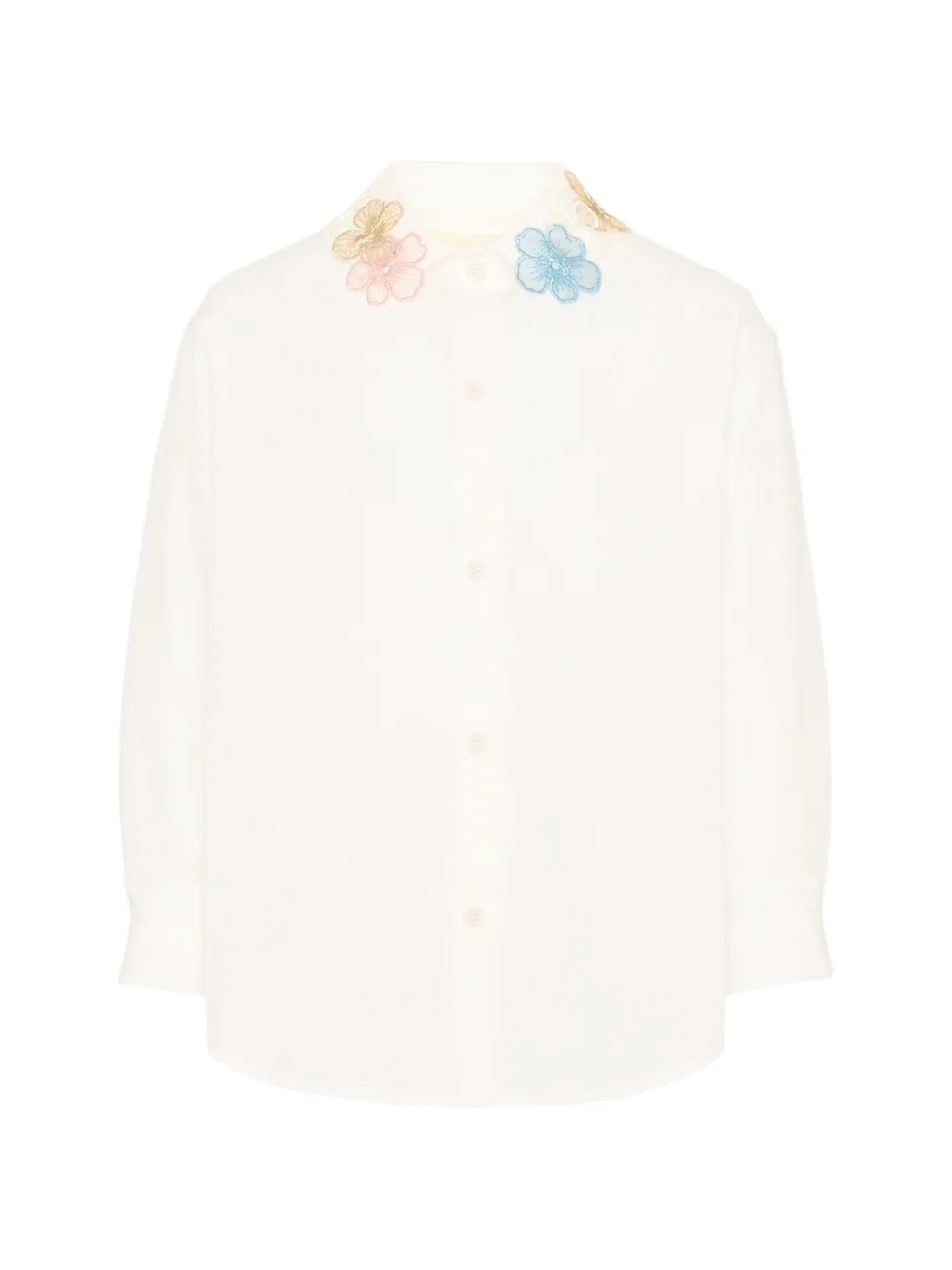 Simonetta floral collared shirt | White