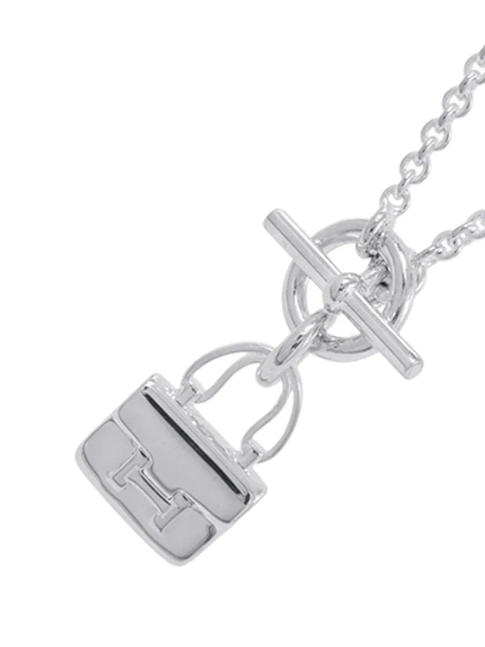 Hermès Pre-Owned 2010-2025 Sterling Silver Amulettes Constance necklace - Argento