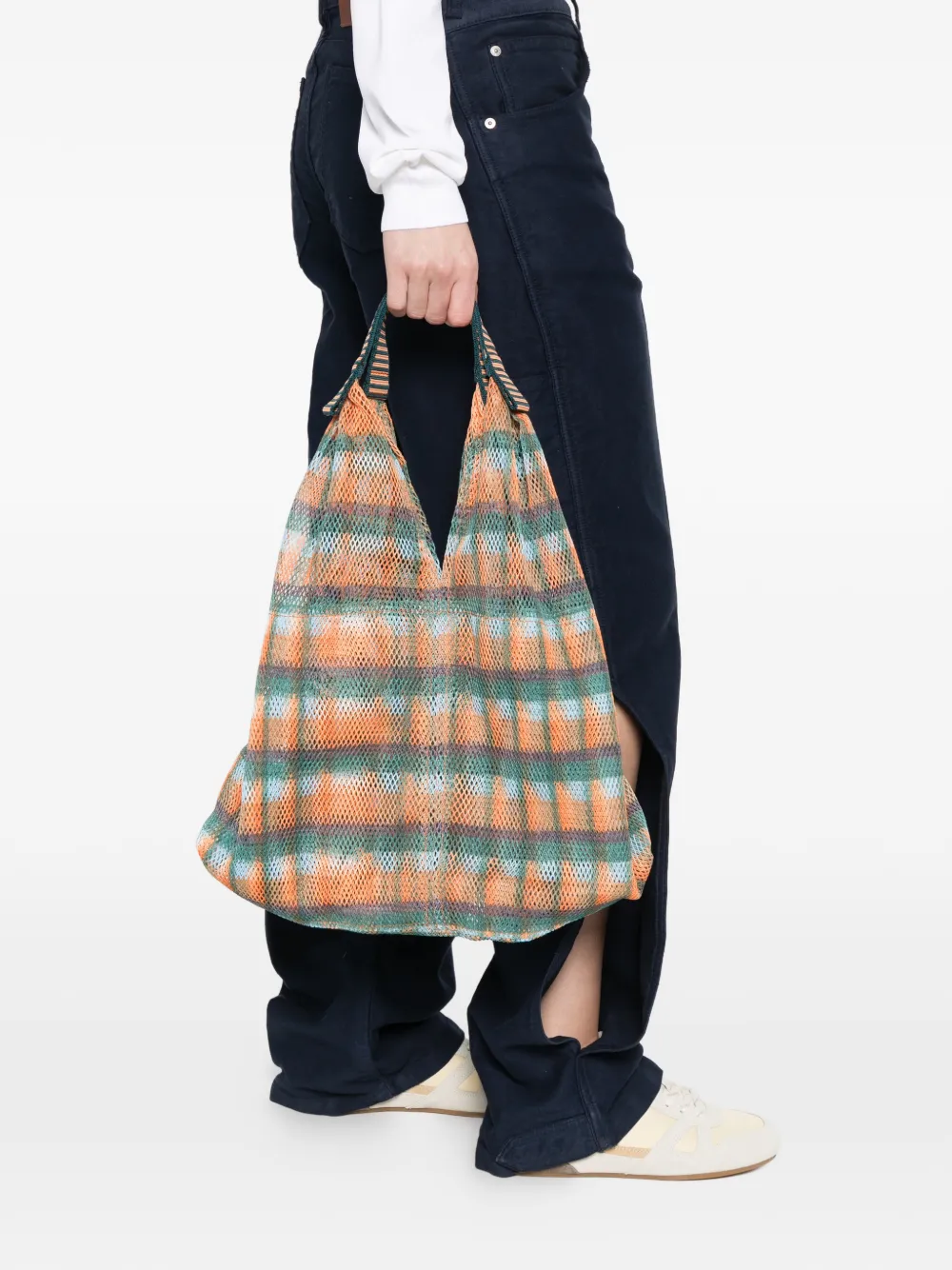  épice Udaipur Check Tote Bag - Orange 