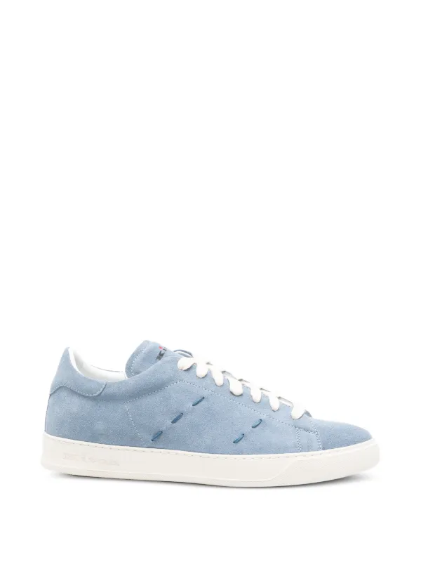 Kiton Stitching-detail Sneakers in Blue
